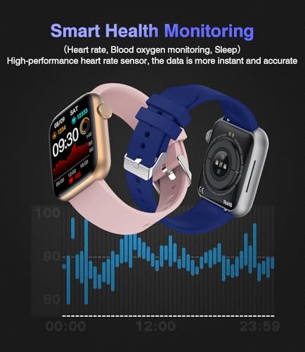 EarlySincere Smart Watches for Men Women(Answer/Make Call), 1.9'' HD Full Touch Screen Fitness Tracker, IP67 Waterproof Smartwatch with Heart Rate, Blood Oxygen Blood Pressure for Android and iPhone