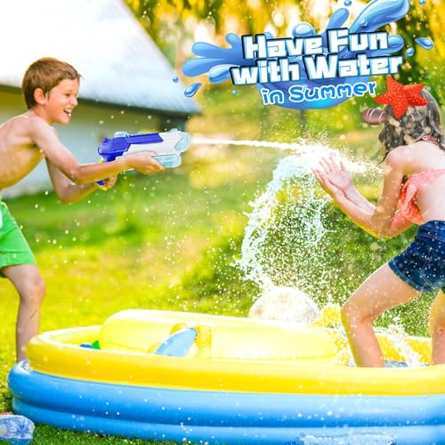 Water Gun, Water Guns for Adults & Kids, 4 PCS 300CC Long Range High Capacity for Water Guns, Water Toys, Water Blaster, Swimming Pool Beach Outdoor Summer Fun Party Games, Gifts for Boys and Girls