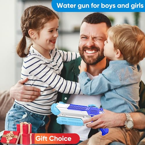 Water Gun, Water Guns for Adults & Kids, 4 PCS 300CC Long Range High Capacity for Water Guns, Water Toys, Water Blaster, Swimming Pool Beach Outdoor Summer Fun Party Games, Gifts for Boys and Girls