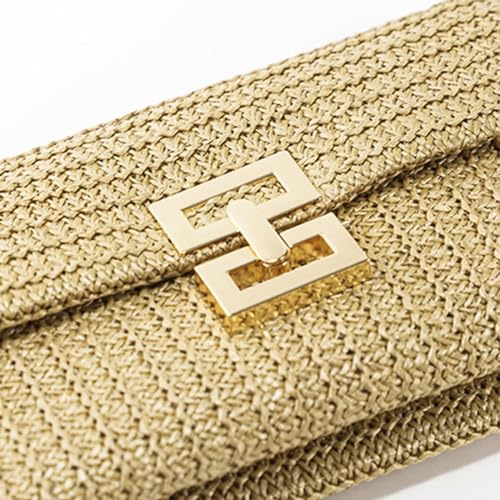 Summer Straw Clutch Bag Straw Crossbody Bags for Women Hand Woven Straw Purse Beach Hobo Bag 2024