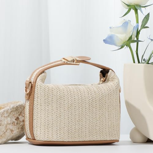 Straw Woven Crossbody Bag Purse for Women,Small Raffia Tote Tote Handbags Clutch for Summer Beach Vacation 2024