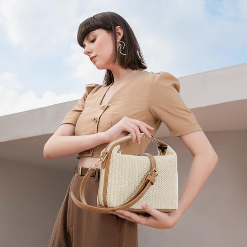 Straw Woven Crossbody Bag Purse for Women,Small Raffia Tote Tote Handbags Clutch for Summer Beach Vacation 2024