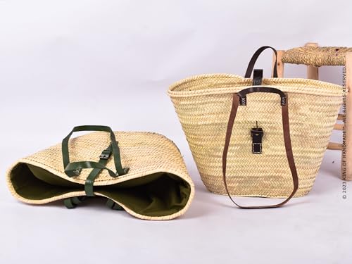 Elegant Beach Bag & Travel Tote Bags For Women - Versatile Straw Bag Tote Bag For Vacation - Picnic Basket, Beach Bag Tote & Flower Girl Basket - Women's Fashion Accessory, French Basket Bag (Brown)