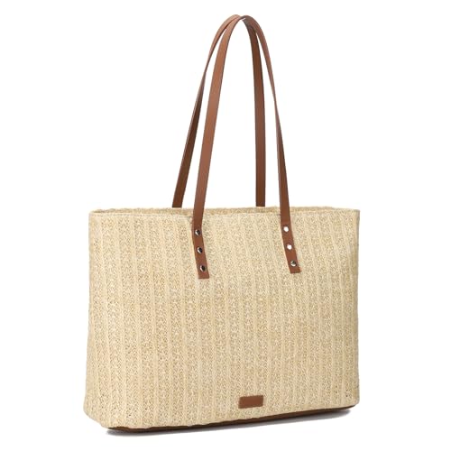 GLITZALL Summer Purses for Women 2024 Straw Tote Bag and Large Woven Summer Handbags for Vacation Beach