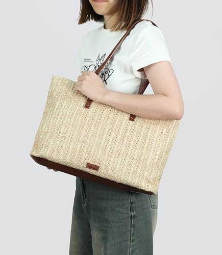 GLITZALL Summer Purses for Women 2024 Straw Tote Bag and Large Woven Summer Handbags for Vacation Beach