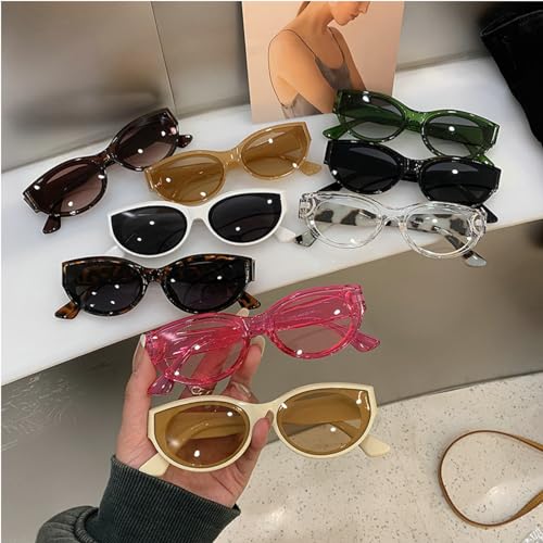 2024 Summer Retro Oval Frame Sunglasses Sun Shades for Women Fashion Vintage Outdoor Travel Street Style Sun Glasses N45