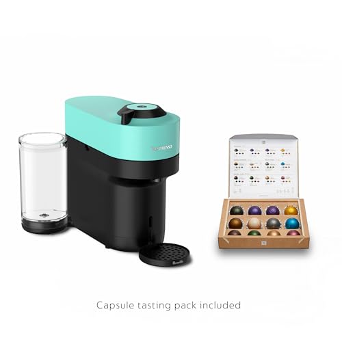 Nespresso Vertuo Pop+ Coffee and Espresso Maker by Breville with Milk Frother, Aqua Mint