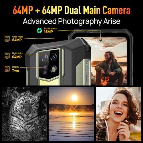 Ulefone Armor 24 & Endoscope E01 Rugged Phones 1000LM Camping Light IP68/69K, 22000mAh(66W), MTK Helio G96 24GB+256GB, 64MP+64MP Night Vision Camera, 6.78" FHD+ Corning Gorilla Screen, IR Blaster