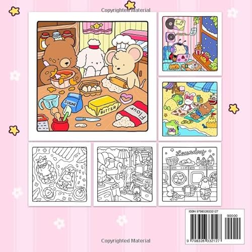 Cozy Friends: Coloring Book for Adults and Teens Featuring Super Cute Animal Characters with Easy and Simple Designs for Relaxation (Cozy Spaces Coloring)