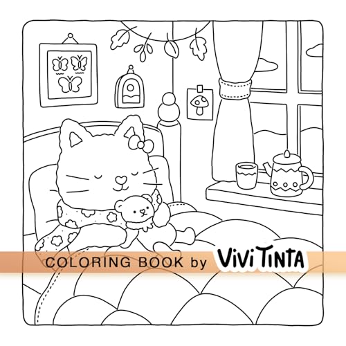 Fuzzy Hygge: Cute and Cozy Coloring Book for Adults & Teens Featuring Adorable Animals Characters for Stress Relief (Fuzzy Friends Coloring)