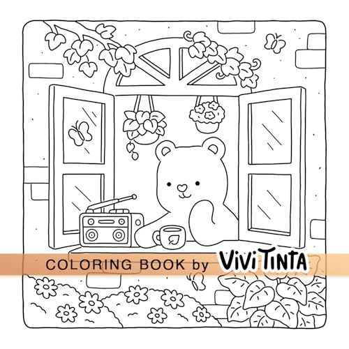 Fuzzy Hygge: Cute and Cozy Coloring Book for Adults & Teens Featuring Adorable Animals Characters for Stress Relief (Fuzzy Friends Coloring)