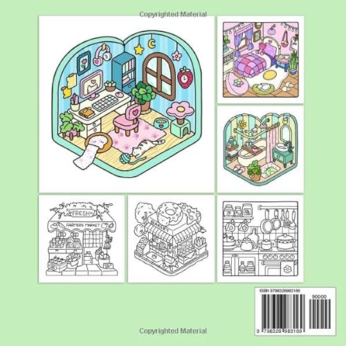 Little Corner: Coloring Book for Adults and Teens, Super Cute Designs of Cozy, Hygge Spaces for Relaxation (Cozy Spaces Coloring)