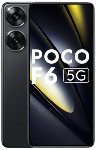 Xiaomi Poco F6 5G + 4G LTE 512GB + 12GB Global Version Unlocked 6.67" 120Hz 50Mp Triple Camera (Tmobile Mint Tello & Global) + (w/Fast Car 51W Bundle) (Black Global ROM)