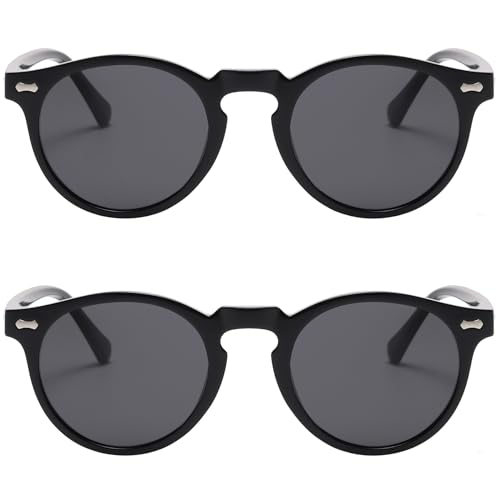 Vintage Polarized Sunglasses for Men Women Stylish Retro Round Sun Glasses UV Protection