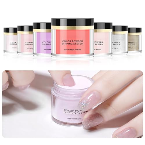 1pc Powder Nail Set, 2024 Summer Fall Nude Glitter Purple White Dipping Powder Starter Kit French Nail Art Manicure DIY Salon Home Gifts for Women