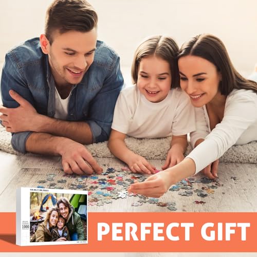 UM UPMALL Custom Puzzle Personalized Puzzles 35/70/120/200/300/500/1000 Pieces from Photos, Customized Picture Puzzle for Adult Teens Kids Family, Birthday, Wedding, Graduation, Gift