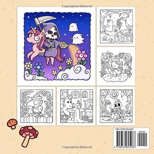 Spooky Cutie: Coloring Book for Adults and Teens Featuring Adorable Creepy Creatures in Cozy Hygge Moments for Relaxation (Cozy Spaces Coloring)