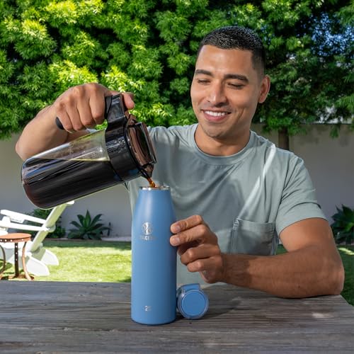 Takeya Glass Cold Brew Coffee Maker for Iced Coffee, Airtight Pitcher, Premium Quality, 1 Quart, Black Lid and Handle