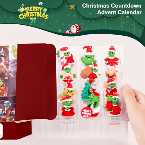 Christmas Advent Calendar 2024,Christmas Countdown Calendars,24 Days of Xmas Surprises,with 24 Collectible for Kids Adult Teens,Christmas Vacation Gifts Christmas Decorations