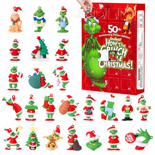 Christmas Advent Calendar 2024,Christmas Countdown Calendars,24 Days of Xmas Surprises,with 24 Collectible for Kids Adult Teens,Christmas Vacation Gifts Christmas Decorations