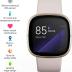 Fitbit Sense Advanced Smartwatch with Tools for Heart Health, Stress Management & Skin Temperature Trends, White/Gold, One Size (S & L Bands Included)