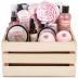 Bath Spa Gift Sets - Luxury Basket With Rose Oil & Orchid - Spa Kit Includes Wash, Bubble Bath, Lotion, Bath Salts, Body Scrub, Body Spray, Shower Puff, Bathbombs, Soap and Towel