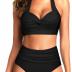 Tempt Me Women Two Piece Vintage Swimsuit Retro Halter Ruched High Waist Bikini with Bottom