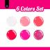 Beetles Gel Nail Polish Set - 6 Colors Hot Pink Rose Red Summer Nail Gel Polish Kit White Gel Nail Polish Collection Pink Glitter Gifts for Women Soak Off Uv Nail Lamp Manicure Kit