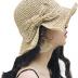 Foldable Wide Brim Floppy Straw Beach Sun Hat,Summer Cap with Bowknot for Women Girls,Strap Adjustable