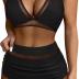 SUUKSESS Women Sexy High Waist Bikini Sets Mesh Tummy Control 2 Piece Swimsuits