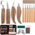 Wood Carving Tools Knife Set, Pack of 15 Wood Carving Chisel Set, Wood Whittling Kit for Beginners with Hook Knife Wood Carving, Whittling Knife Set with Gloves for Kids Adults Woodworking DIY