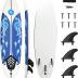 GYMAX Surfboard, 6' Body Board with Removable Fins & Protective Leash, Non-Slip Surfing Board for Surfing, Fishing Water Yoga