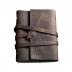 Ox & Pine Personalized Wrapped Leather Journal - Made From Full Grain Leather - Notebook or Sketchbook (4x6, Unlined Paper, Rustic Brown)