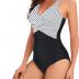 American Trends Swimsuit Women One Piece Tummy Control Bathing Suit for Women Modest V Neck Swimwear