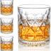 Whiskey Glasses Set of 4, 11 OZ Old Fashioned Glasses, Bourbon Glasses, Premium Scotch Glasses, Rocks Glasses, Cocktail Glasses, Clear Rum Glasses, Bar Glasses, Whiskey Glasses for Men