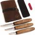 BeaverCraft Deluxe Wood Carving Tools Kit S19x - Wood Carving Knife Whittling Kit Wood Carving Whittling Knife Set with Leather Strop and Polishing Compound in Leather Tools Roll Bag