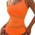 Blooming Jelly Women's Sexy One Piece Bathing Suits One Shoulder Swimsuits Slimming Mesh Swimwear