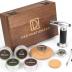 Whiskey Smoker Kit with Torch Premium, Smoked Old Fashioned Kit, Cocktail Smoker Kit with Torch, 4 Flavors Wood-Chips, Bourbon Smoker Kit with Torch, Gift for Man with Wooden Gift Box, Butane Separate