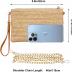 Beurlike Straw Clutch Purses for Women Beach Wristlet Wallet Small Cross body bag for Girls