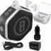 Bushnell Wingman Mini Black/Silver GPS Bluetooth Speaker with Wearable4U Ultimate White Earbuds and Wall/Car Chargers Bundle