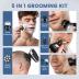 8D Head Shaver, 6 in 1 Bald Head Shavers for Men, Electric Razor with Nose Hair Sideburns Trimmer, Waterproof Wet/Dry Mens Grooming Kit, LED Display, USB Rechargeable, Gifts Travel Case