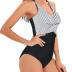 American Trends Swimsuit Women One Piece Tummy Control Bathing Suit for Women Modest V Neck Swimwear