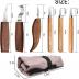 10Pcs Wood Carving Knife Set Beginner Kit, Convenient Tools Set Cut Resistant Gloves Spoon Carving Hook Knife, Wood Carving Whittling Knife, Chip Carving Detail Knife Sandpaper for Woodworking