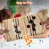 Large Sling Puck Game, Foosball Winner Board Game, Wooden Hockey Table Game, Fast Paced Slingshot Game Board, Rapid Sling Table Battle Speed String Puck Game for Kids Adults & Family Party