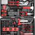 TLGREEN 218 Piece Tool Kit, Fathers Day Gifts Tool Set Mechanics Kit, Portable Tool Box Set with Saw Adjustable Wrench Drive Socket Combination Wrench, with Plastic Toolbox, for Home Apartment Garage