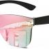 FEISEDY Sunglasses, Rimless Mirrored Sun Glasses with Reflective One-Piece Lens, B4114