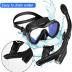 Snorkel Set, Anti-Fog Panoramic View Snorkel Mask and Anti-Leak Dry Snorkel Tube, Snorkeling Gear for Adults, Snorkel Kit Bag Included