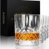 SHOSHIN Premium Hand Cut Whiskey Glasses (13 OZ, Set of 4) - Handmade Double Old Fashioned Scotch Glasses - Gift for Bourbon Lovers - Style Glassware for Rum - 4 Rocks glasses in Gift Box