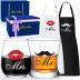 LIGHTEN LIFE Wedding Engagement Gifts for Couples,Mr & Mrs Appron and Wine Whiskey Glass Set,Anniversary Present for Newlywed,Bridal Shower Gifts,Mr and Mrs Gift Set