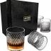 Whiskey Glass Set of 4-Premium 11.2 OZ Scotch Glasses Old Fashioned Whiskey Glasses Thick Bottom Rum Style Glassware for Bourbon,Best Gifts For Men Dad Fathers Day Husband